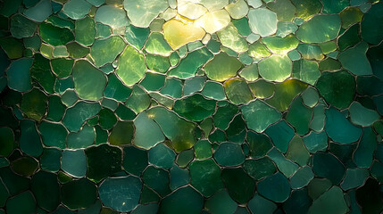 Abstract Green Mosaic Background