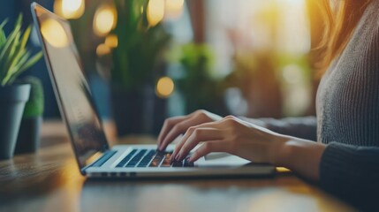 Poster - Woman Typing on Laptop