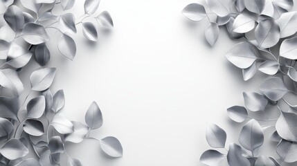 Poster - modern metal picture frame on white background high resolution