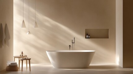 Aufkleber - Modern Clean Bathroom with Sleek Design and Minimal Clutter