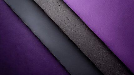 Poster - Three distinct and textured surfaces in shades of purple and black are layered and illuminated softly, creating a striking and modern visual composition that emphasizes color and material contrast.