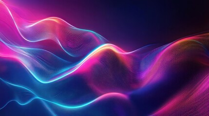 Poster - Abstract Neon Waves