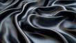 © ZALA - Abstract Black Satin Fabric Texture, Smooth Waves, 4K Background Animation