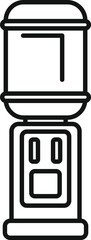 Poster - water cooler standing in office, offering convenient hydration for employees during workday