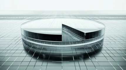 Poster - 3D Circular Pie Chart with Transparent Gradient Effect