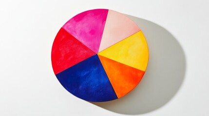 Poster - colorful pie chart on plain white background