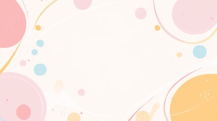 Poster - Minimalist Pastel Design with Colorful Shapes