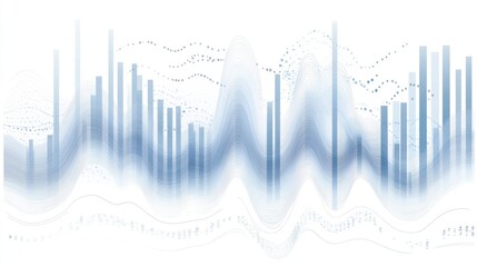 Poster - Minimalistic Line Bar Graph on White Background