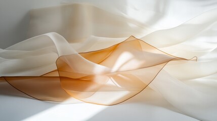 Fototapete - Modern Graphic Layout with Translucent Overlapping Fabrics