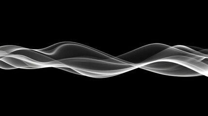 Fototapete - Graceful Swirling Wisps of Smoke on Black Background