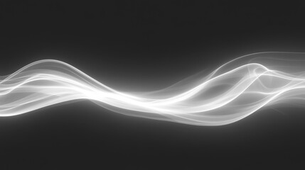 Fototapete - Graceful Wisps of Swirling Smoke on Black Background