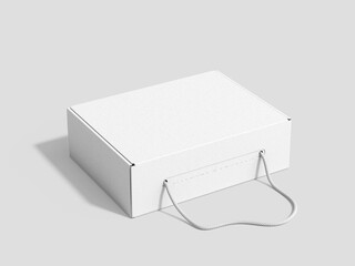 Wall Mural - 3D Rendered White Mailer Box with Handle Mockup  Isolated