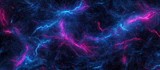 Poster - Abstract Blue and Pink Neon Energy