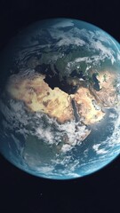 Wall Mural - Vertical Shot of Planet Earth Slowly Coming to a Halt as it Stops Spinning
