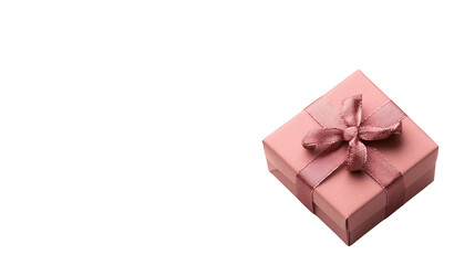 Wall Mural - Exquisite pink gift box adorned with a delicate ribbon bow, perfect for birthdays, holidays, or special occasions