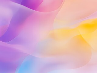 Wall Mural - abstract gradient background with soft flowing shapes in pink, purple, yellow, and blue tones. fluid
