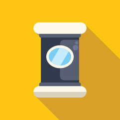 Poster - circular window on modern building exterior, reflecting the sky on a sunny day