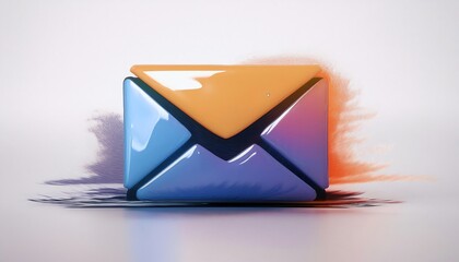 Poster - A colorful, stylized envelope with a modern design, symbolizing digital communication and messaging.