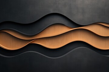 Organic Waves: Brown and Turquoise Wood Art Background Texture for Wall Banners and Closeup Details