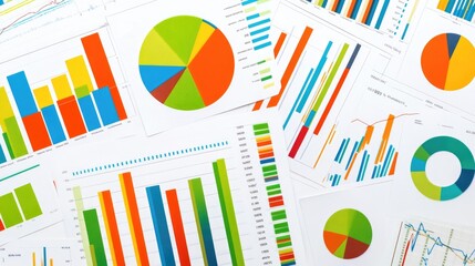Poster - Colorful Data Charts and Graphs for Analysis