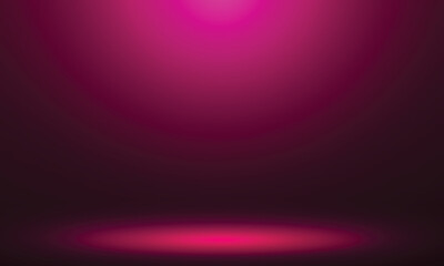 Poster - Abstract gradient soft pink light studio room with copy space for you design background concept