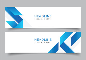 Poster - Abstract modern blue triangle banner design.presentation or business template design background
