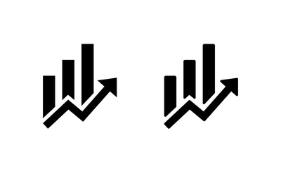 Poster - Business chart icon. Financial data graph concept