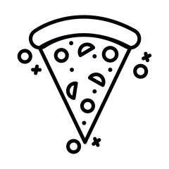 Poster - pizza minimalist food icon