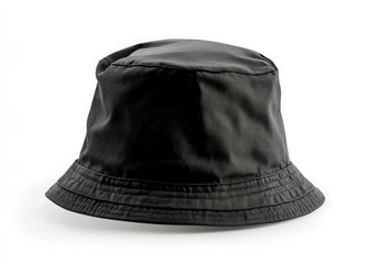 Black bucket hat unisex accessory