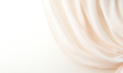 Wall Mural - curtains on white background-generative ai