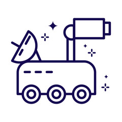 Wall Mural - lunar rover with antenna minimalist space exploration