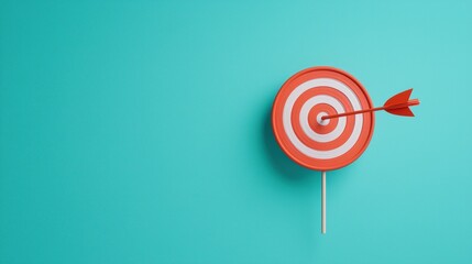Poster - a target with a single arrow slightly off center, representing the importance of learning from mista