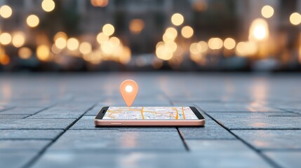 Poster - A smartphone displaying a real time traffic map, demonstrating the use of technology for navigation and route optimization.