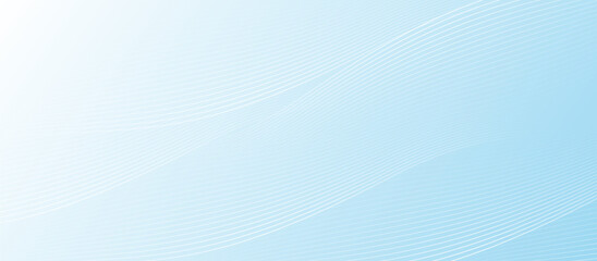 Aufkleber - Minimalistic Abstract Light Blue Wavy Background with Line Patterns