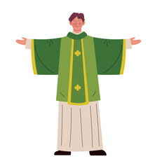 Sticker - catholic priest person