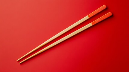 Wall Mural - Bamboo chopsticks on creative background