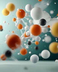 Poster - mesmerizing molecular formations prismatic energy emanations in avant garde abstract architecture th