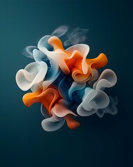 Poster - A visually captivating digital showcasing a mesmerizing spherical molecule pulsing with energy undergoing kaleidoscopic transformations and subtle gradients with a futuristic sci fi aesthetic