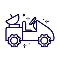 Wall Mural - lunar vehicle minimalist space exploration