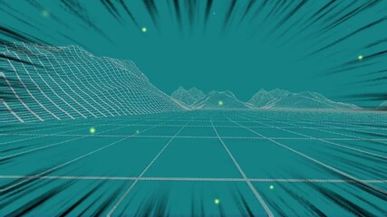 80's grid cartoon background animation