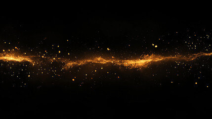 Wall Mural - gold glitter on a black background with a gold glitter luxurious and magnificent gold glittering spr