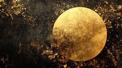 Wall Mural - gold glitter on a black background with a gold glitter luxurious and magnificent gold glittering spr