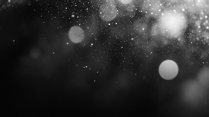 Wall Mural - golden glitter with bokeh effect on dark background snow or rain bokeh texture on blur bokeh of ligh