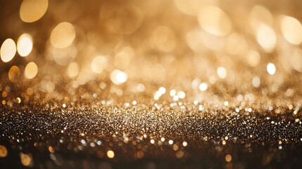 Wall Mural - glittering gold and silver bokeh lights create a festive, magical atmosphere. glistening silver glit