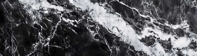  Black and White Marble Texture with Veining