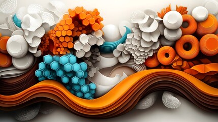 Poster - mesmerizing molecular structures captivating organic patterns intricate geometric arrangements and a