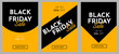 © Prosun Design - Abstract Black Friday sale vector banner, sale card with an energetic black and yellow theme