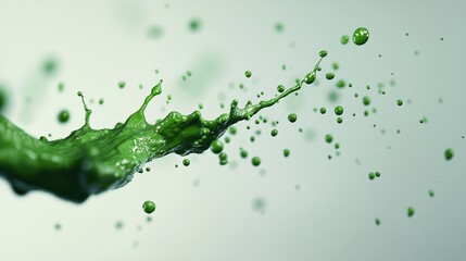 Poster - Close-Up Shot of Green Liquid Under Microscope