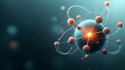 Poster - Captivating molecular structure with radiant energy emanating in intricate star like patterns a cutting edge scientific visualization that is both futuristic and otherworldly