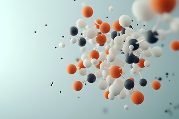 Poster - Striking molecular visualization depicting a prismatic atomic lattice arrangement with mesmerizing molecular kinetics